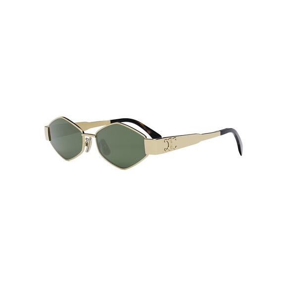 Celine 'Metal' Green Triomphe 54Mm Geometric Sunglasses Size OS - Picture 1 of 5